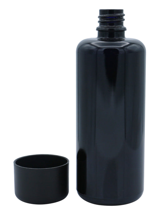 Violettglas-Fläschchen 100ml mit Tropfeinsatz und Schraubdeckel