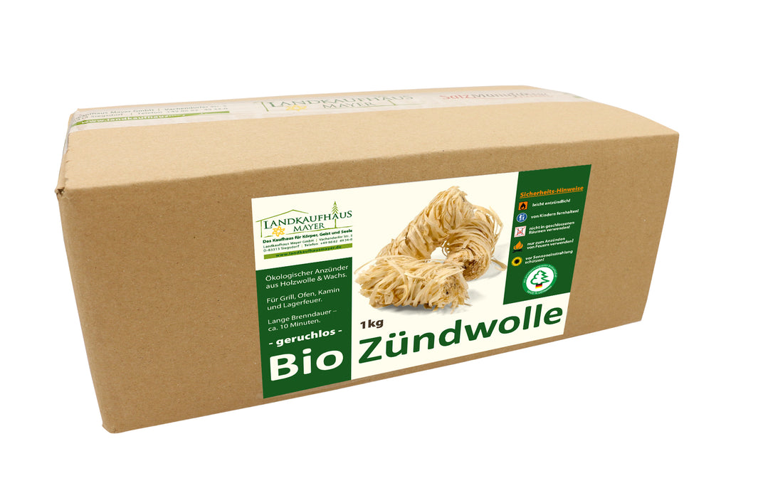 Ökologische Zündwolle/Anzündwolle 1kg