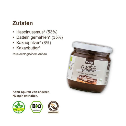 MAKRI Dattello Schoko-Haselnuss-Creme 400g