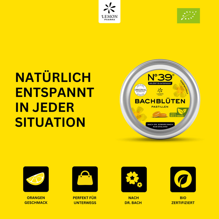 N°39® Original Bio Bachblüten Pastillen – Orange 45g