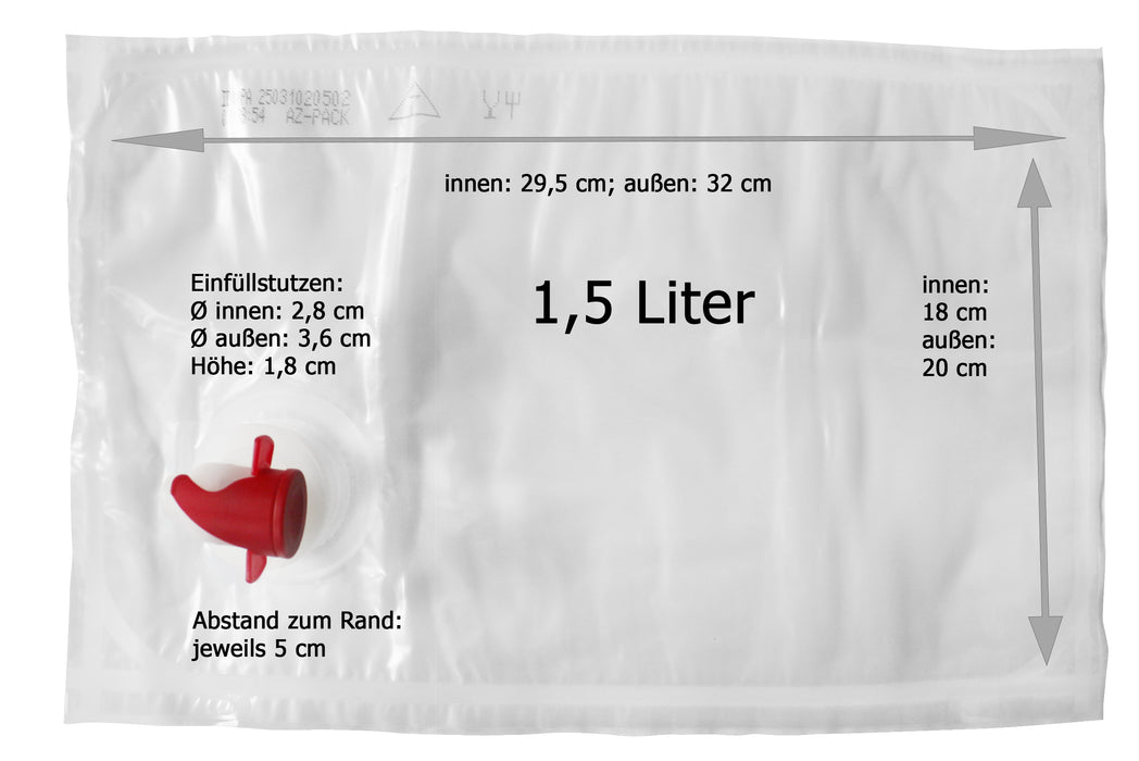 Bag in Box 1,5l + 3l + 5l + 10l Beutel  Staffelpreise!