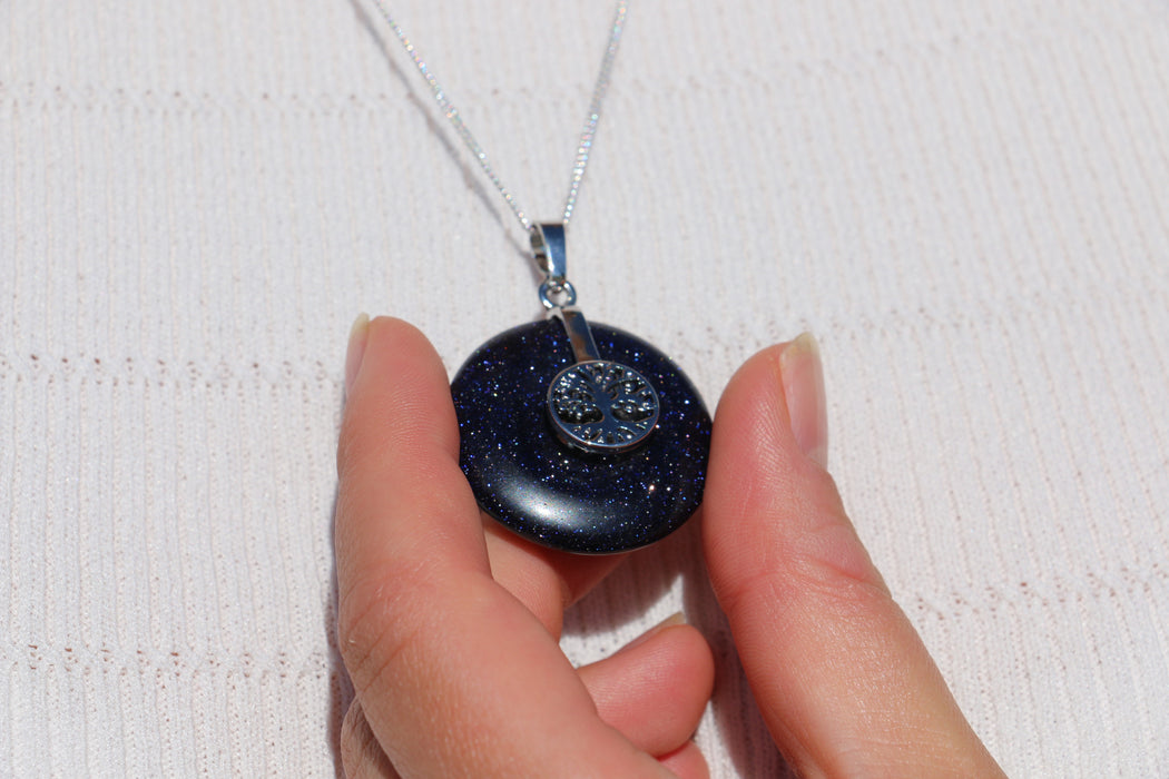 Edelstein-Donut rund mit Baum des Lebens