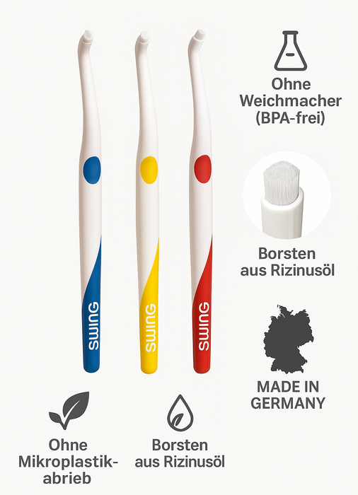 Zahnbürste Einbüschelbürste SWING versch. Farben