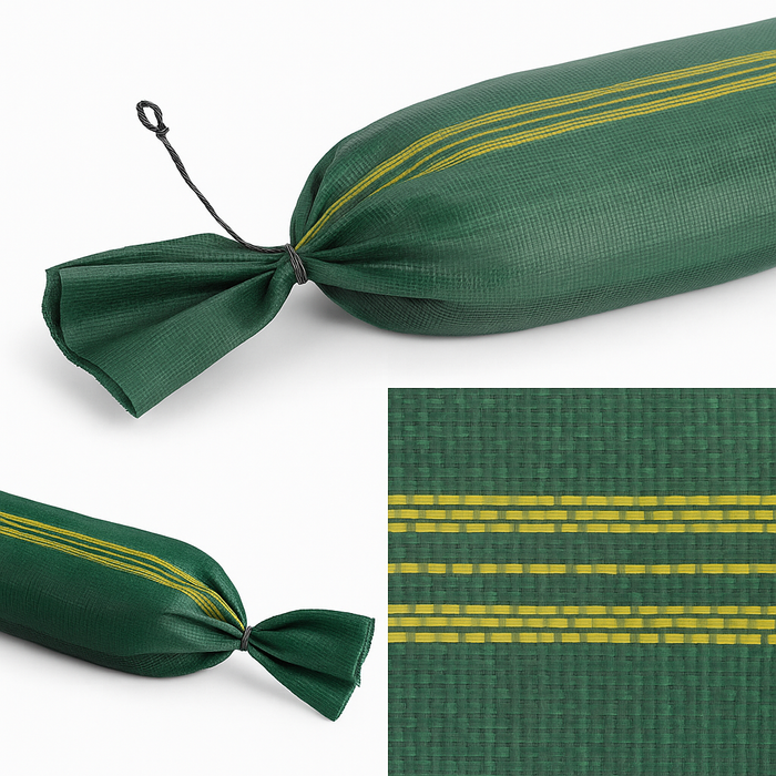 Hochwertige Sandsäcke unbefüllt, mit Verschlussdraht, UV-fest & frostsicher mit Tragegriff