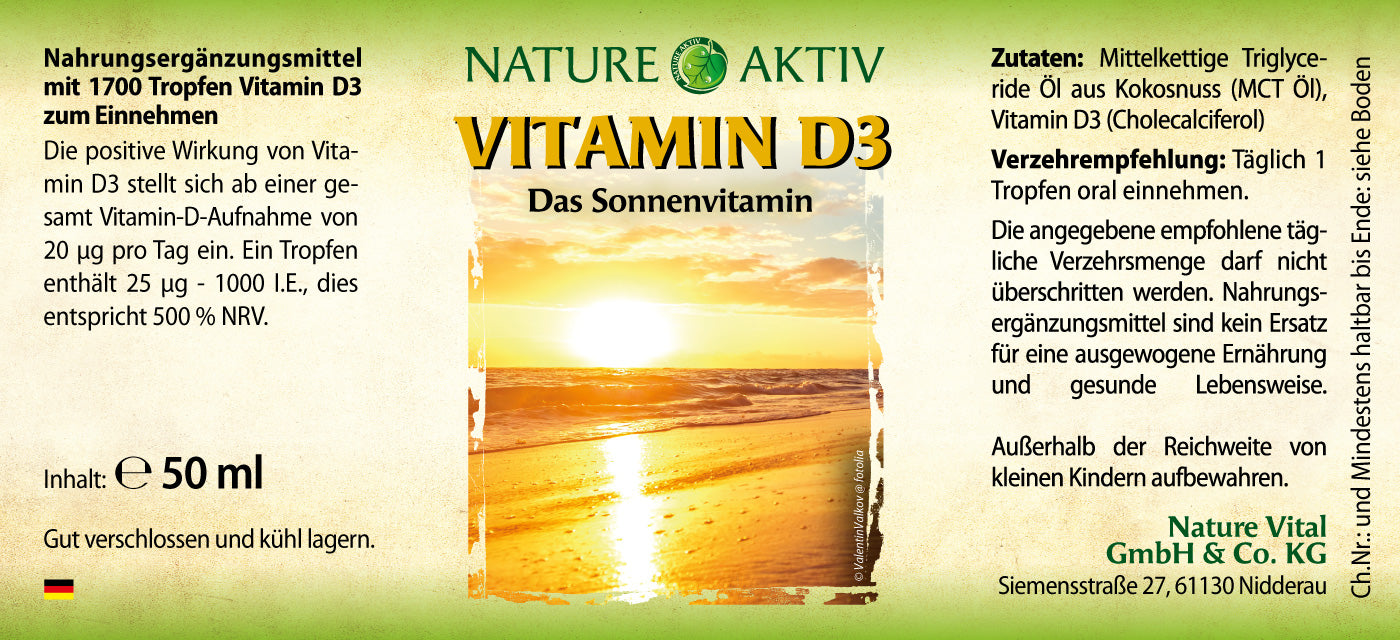 Nature Aktiv Vitamin D3 Tropfen 50ml