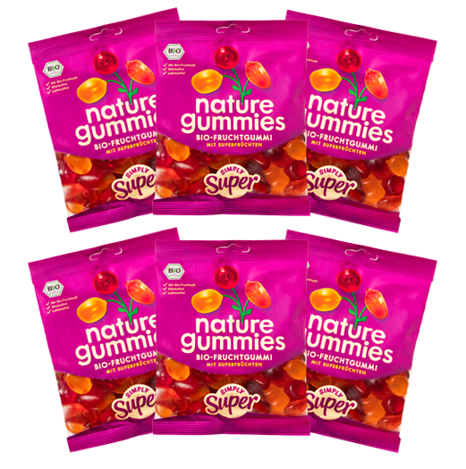 nature gummies - Bio-Fruchtgummi 6x120g