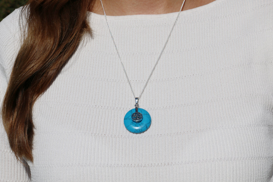 Edelstein-Donut rund mit Baum des Lebens