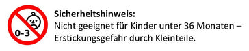 Sicherheitshinweis: Nicht geeignet für Kinder unter 36 Monaten. Erstickungsgefahr durch Kleinteile.