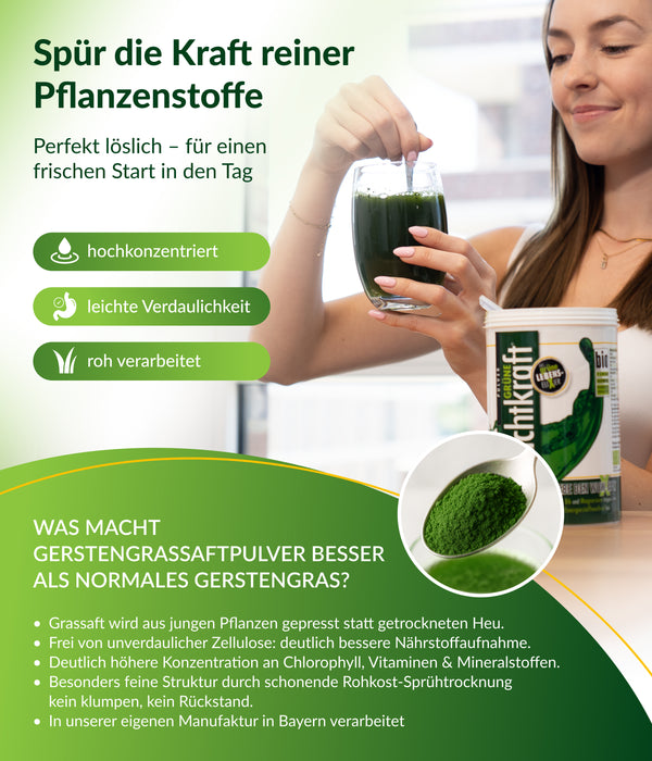 Grüne Lichtkraft Bio-GrasSAFTpulver 450g