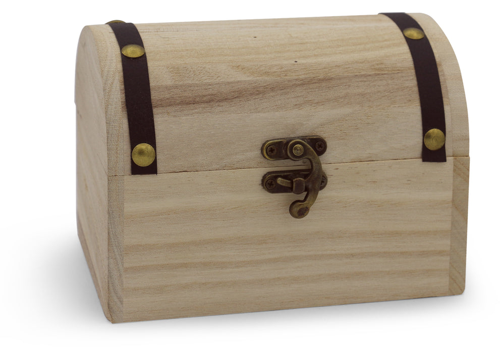 Schatzkiste groß - gefüllt mit Edelsteinmischung