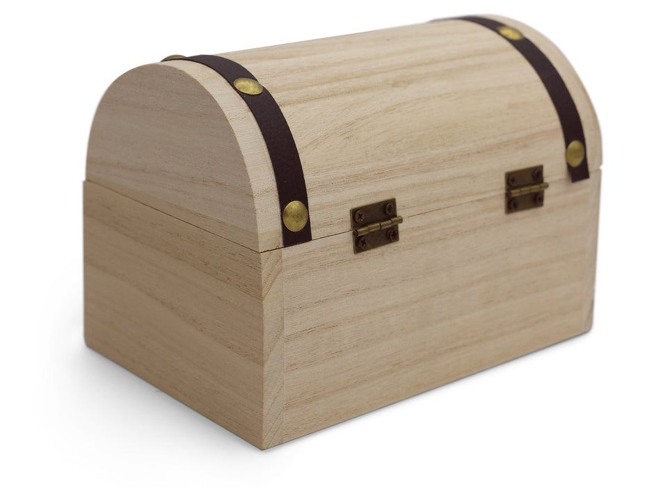 Schatzkiste groß - gefüllt mit Edelsteinmischung