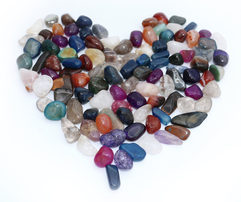 Schatzkiste groß - gefüllt mit Edelsteinmischung