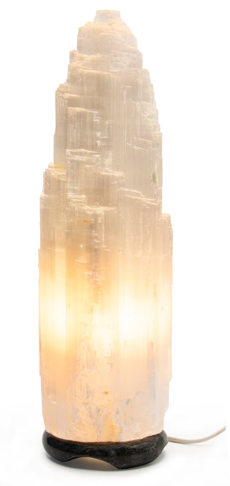 Selenit Edelstein LED-Lampe