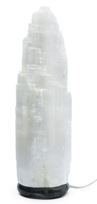 Selenit Edelstein LED-Lampe