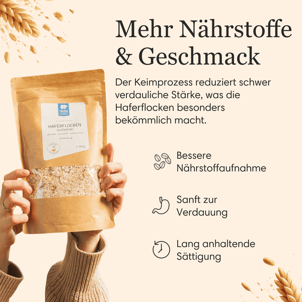 Taiga Angekeimte Bio Haferflocken 1.000g