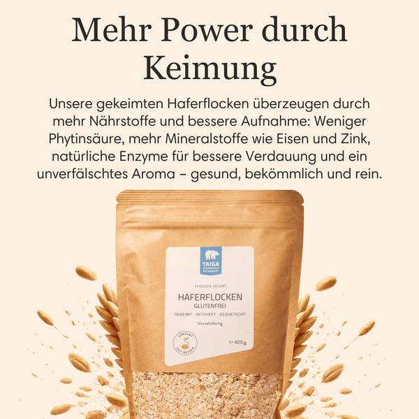 Taiga Angekeimte Bio Haferflocken 1.000g
