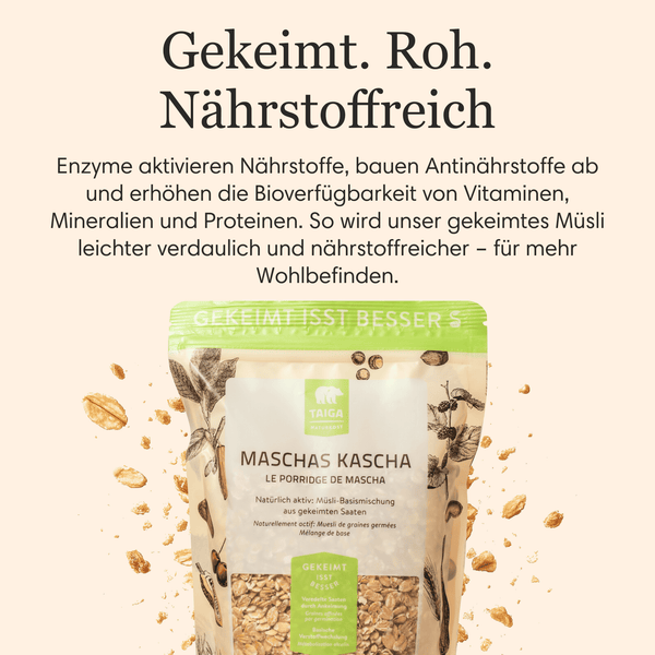 Taiga Maschas Bio Basis-Müsli, gekeimt 400g