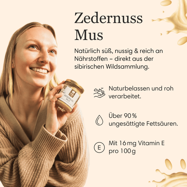 Taiga Zedernuss Mus roh 190g