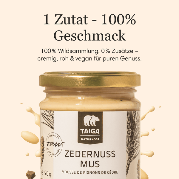 Taiga Zedernuss Mus roh 190g