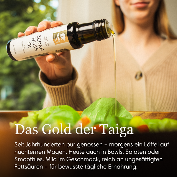 Taiga Bio Zedernuss-Öl roh 100ml