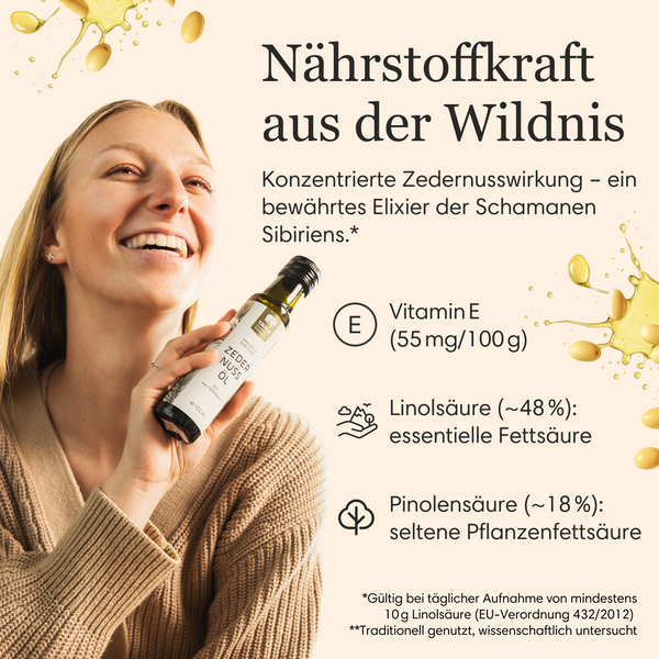 Taiga Bio Zedernuss-Öl roh 100ml