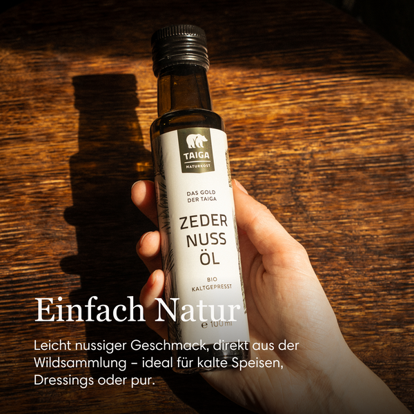Taiga Bio Zedernuss-Öl roh 100ml