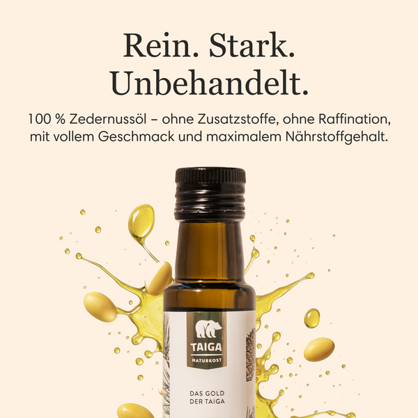 Taiga Bio Zedernuss-Öl roh 100ml