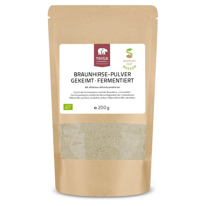 Taiga Bio Braunhirse gekeimt, fermentiert, roh 200g