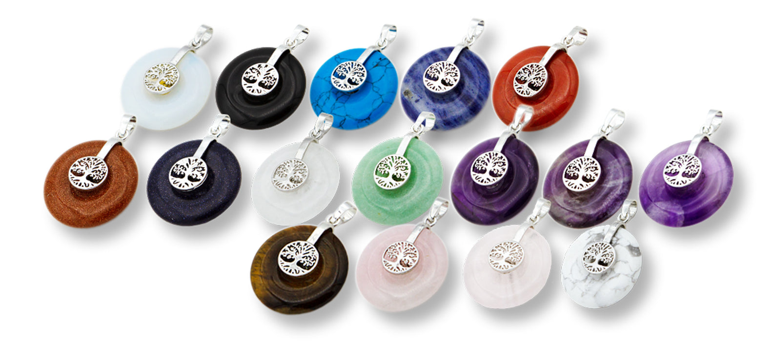 Edelstein-Donut rund mit Baum des Lebens