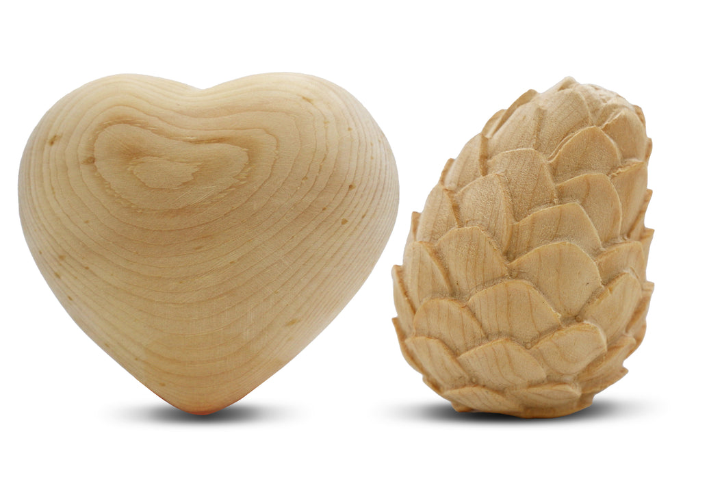 Zirbenholz Herz oder Zapfen | Handarbeit aus Südtirol