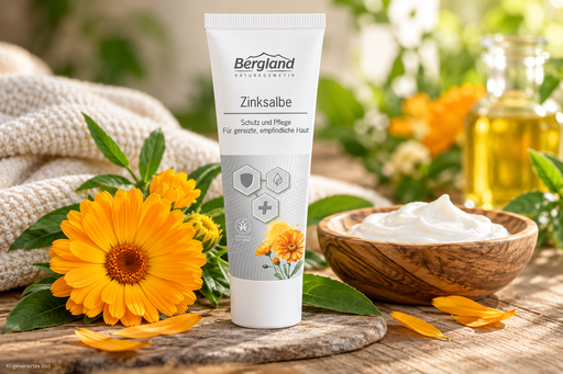 Bergland Zinksalbe mit Ringelblume 50 ml in natürlicher Pflegeszene