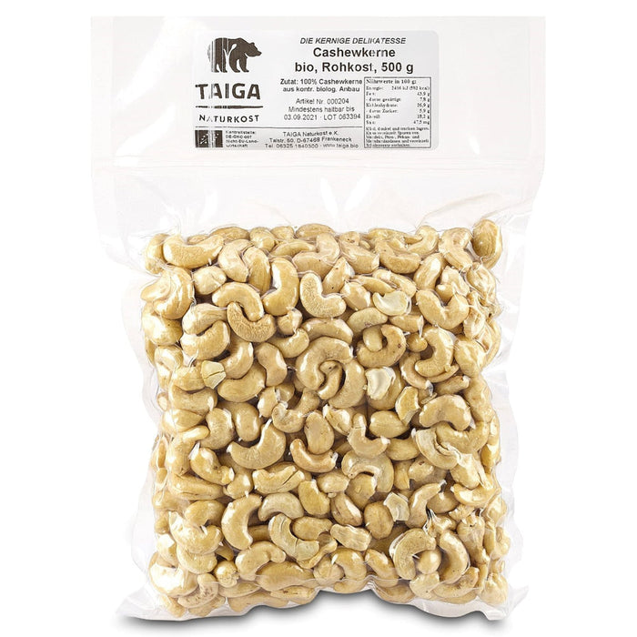 Taiga Bio Cashewkerne roh 500g