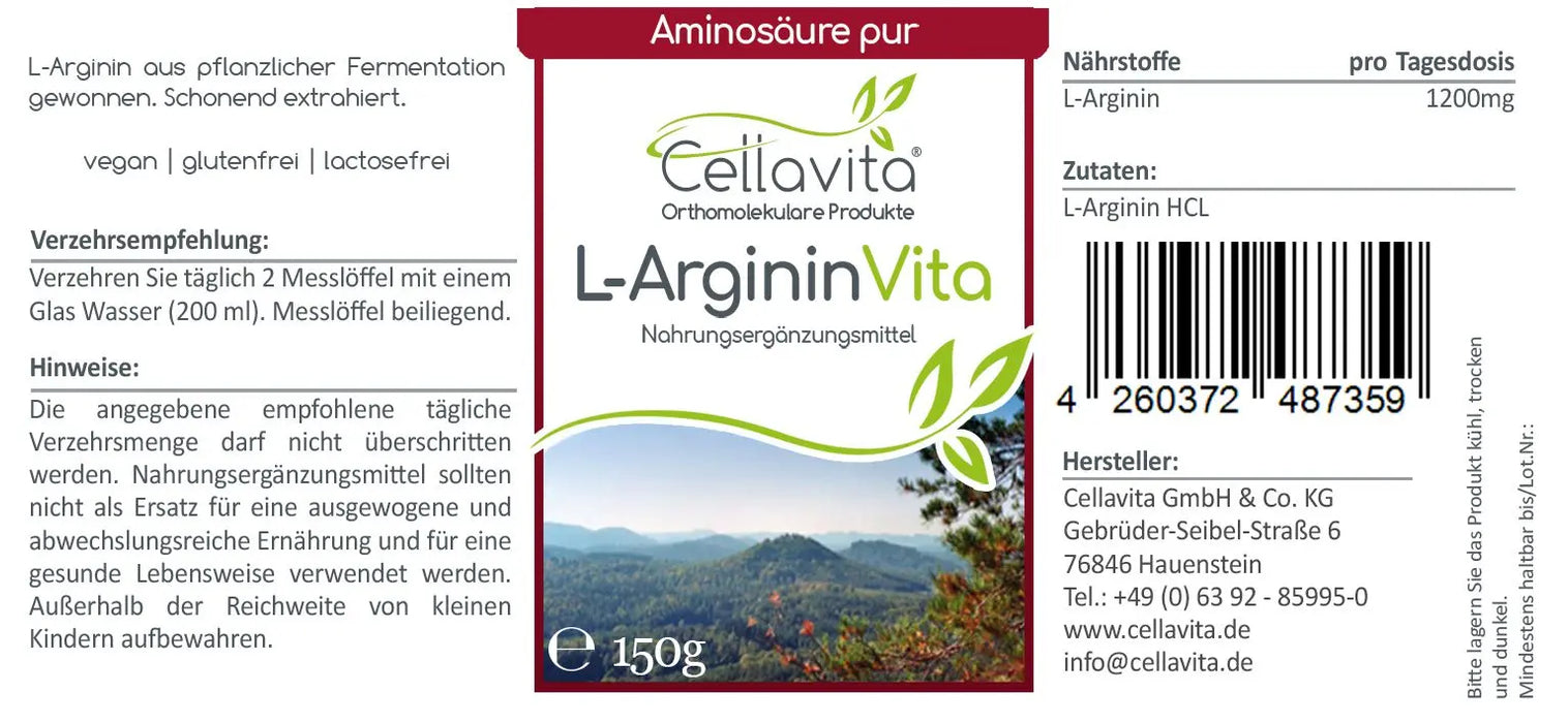 Cellavita L-Arginin Vita 150g