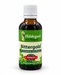 Hildegard von Bingen Bittergold Kräuterbitter 50 ml in brauner Glasflasche mit weißem Verschluss und grünem Etikett vor hellem Hintergrund.