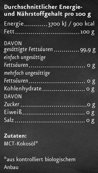 Ölmühle Solling Bio MCT-Öl aus bio-Kokosöl 500ml