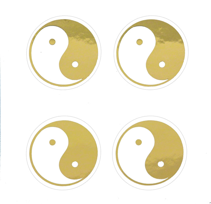 Aufkleberset "Yin Yang" gold  4x klein, 1x groß
