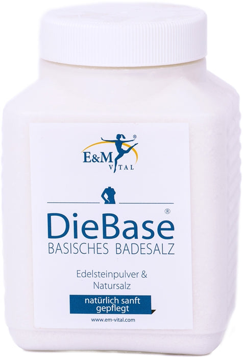 E&M DieBase basisches Badesalz mit Edelsteinpulver