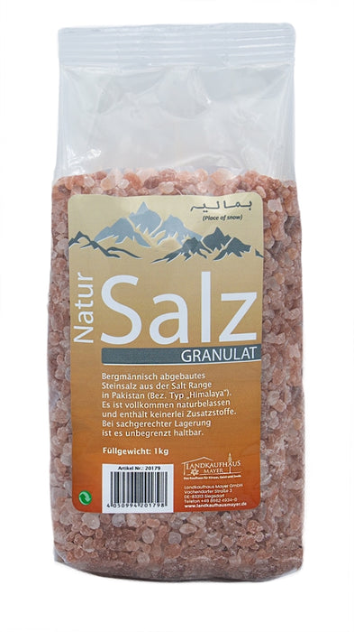Granuliertes Salz aus der Salt Range in Pakistan (Bez. Typ "Himalaya) in einem 1kg Schlauchbeutel