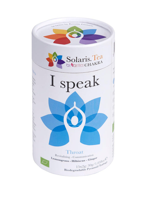 Solaris Bio Chakra Tee I Speak in blauer Teedose